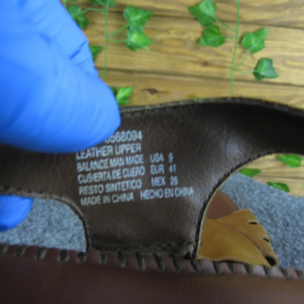 Dr. Scholl's‎ Faye Women's 9 Brown Leather Sandals Comfortable Slingback